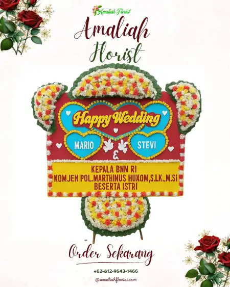 Papan Bunga Pernikahan Danguk